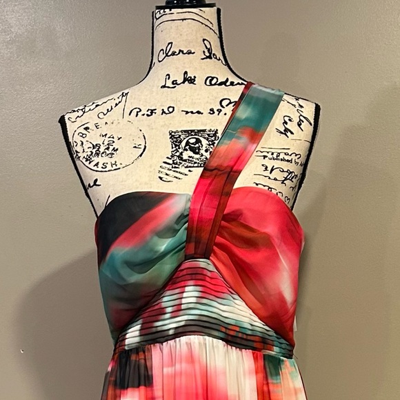 Belle Badgley Mischka One Shoulder Strap Midi Dress - Picture 8 of 14